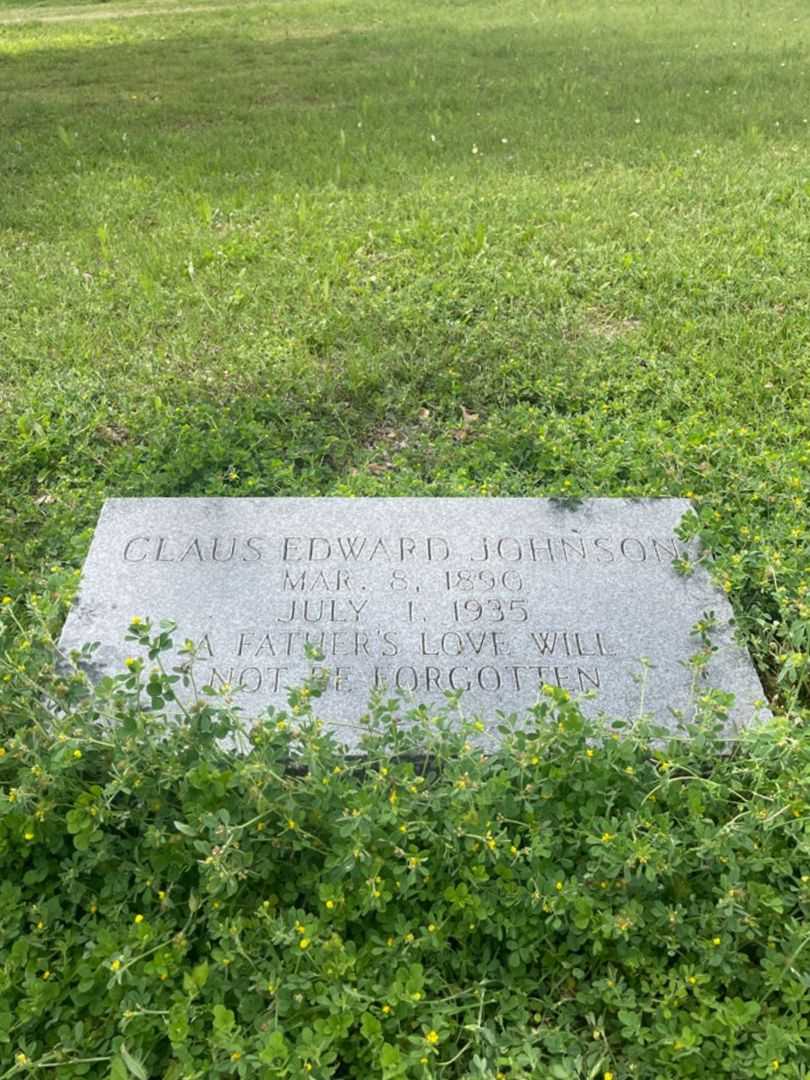 Claus Edward Johnson's grave. Photo 2