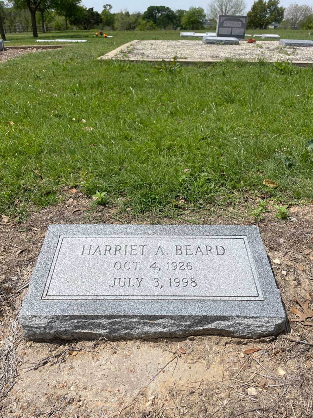 Harriet A. Beard's grave. Photo 2