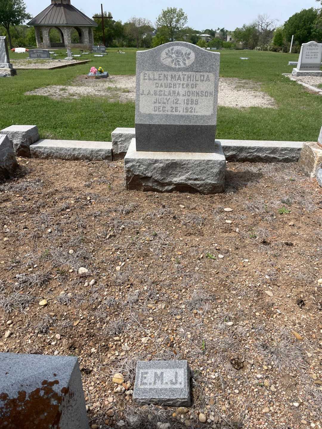 Ellen Mathilda Johnson's grave. Photo 1