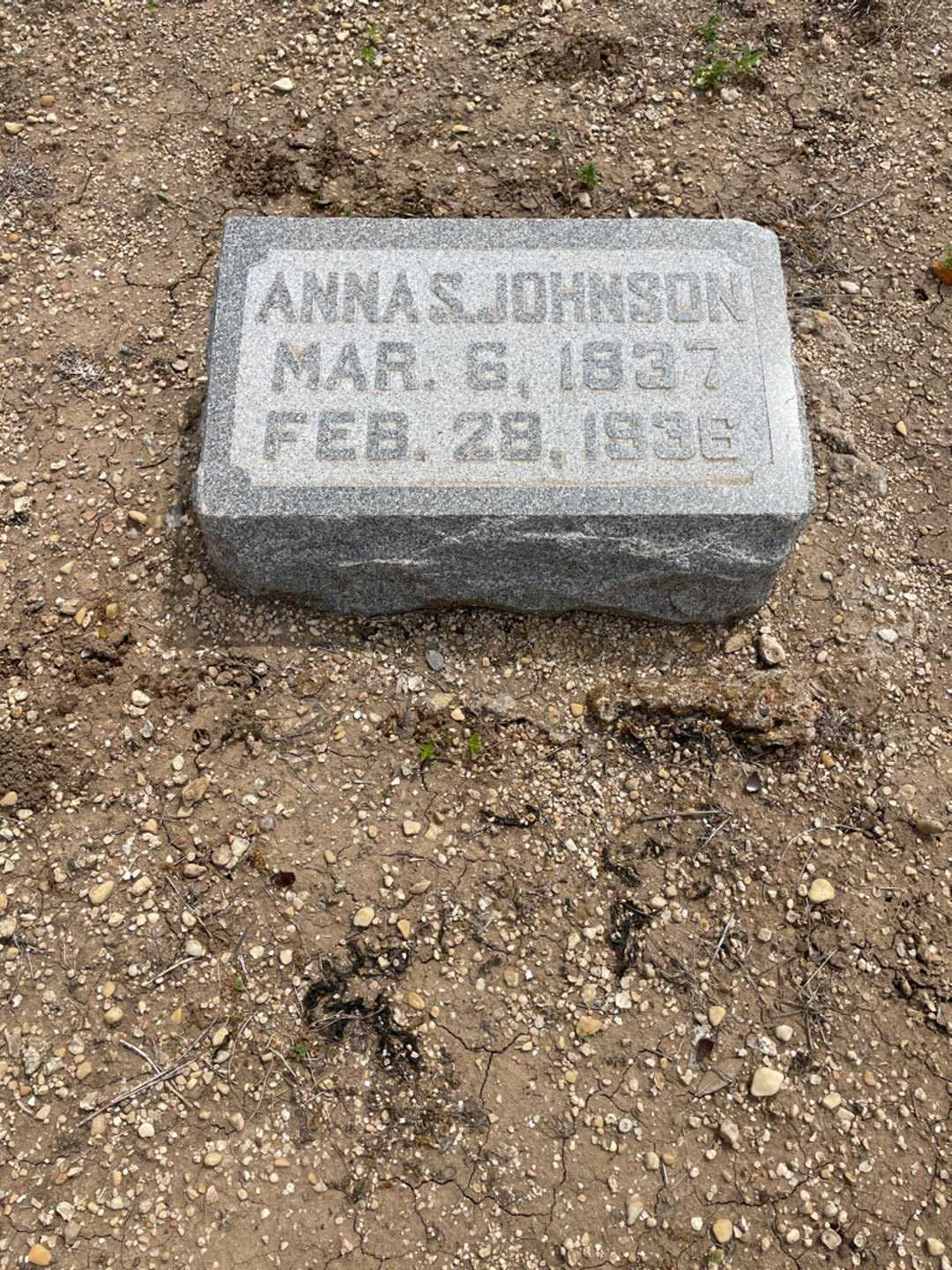 Anna S. Johnson's grave. Photo 2