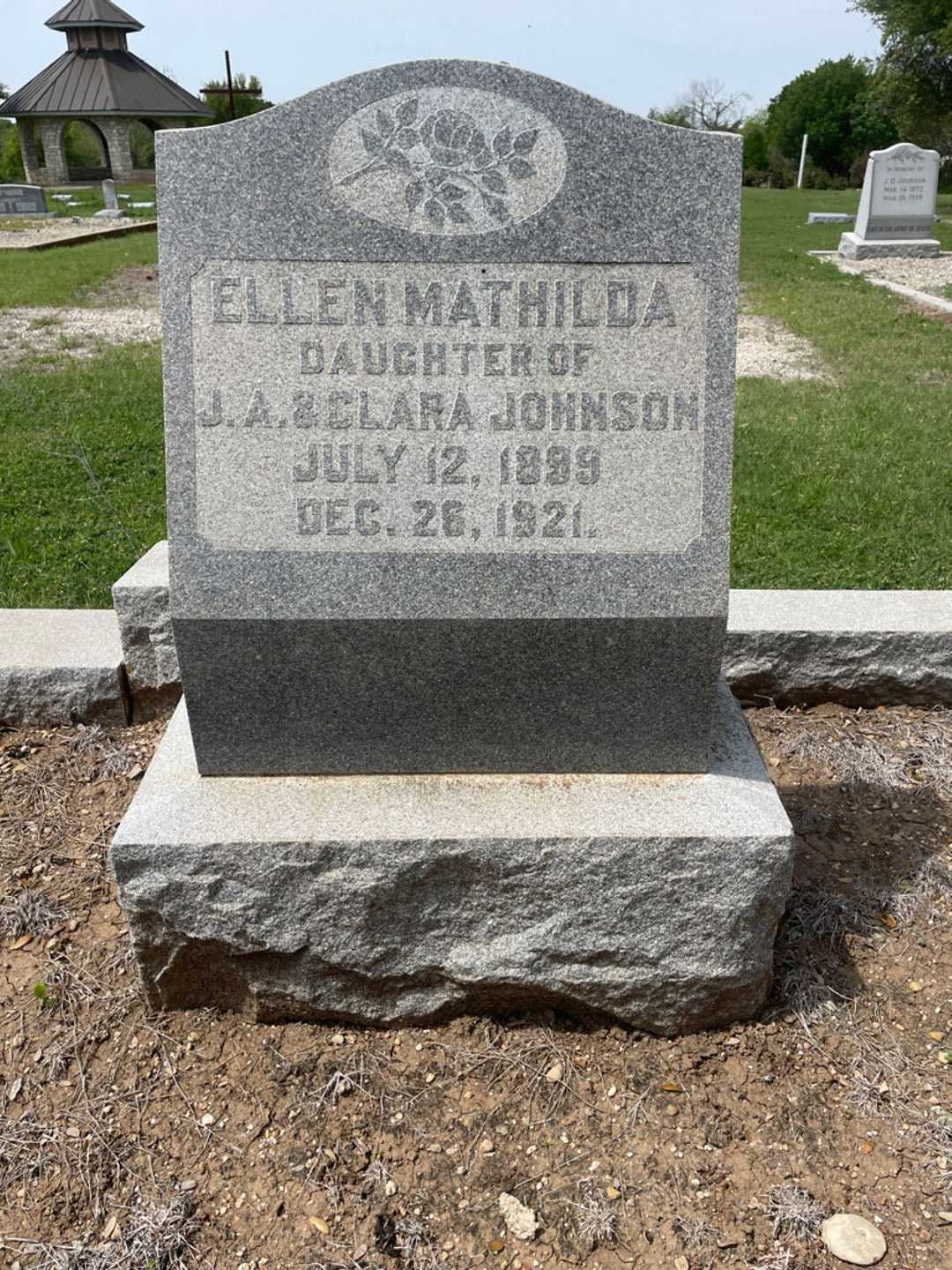 Ellen Mathilda Johnson's grave. Photo 2