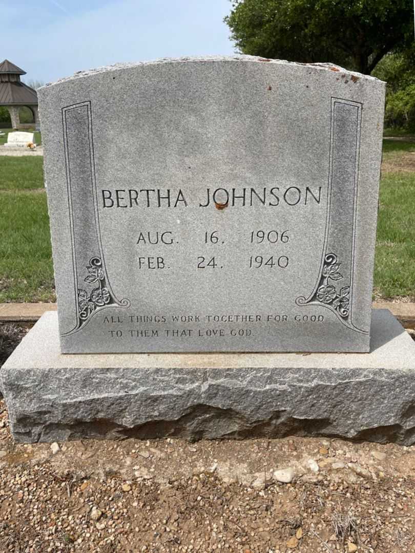 Bertha Johnson's grave. Photo 2