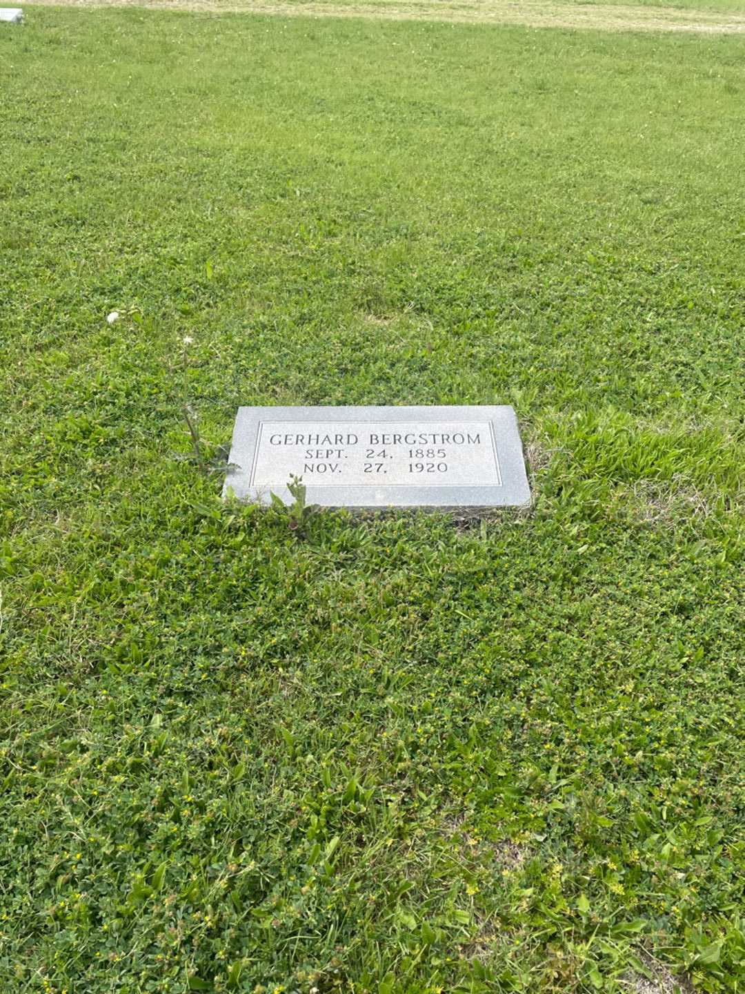 Gerhard Bergstrom's grave. Photo 1