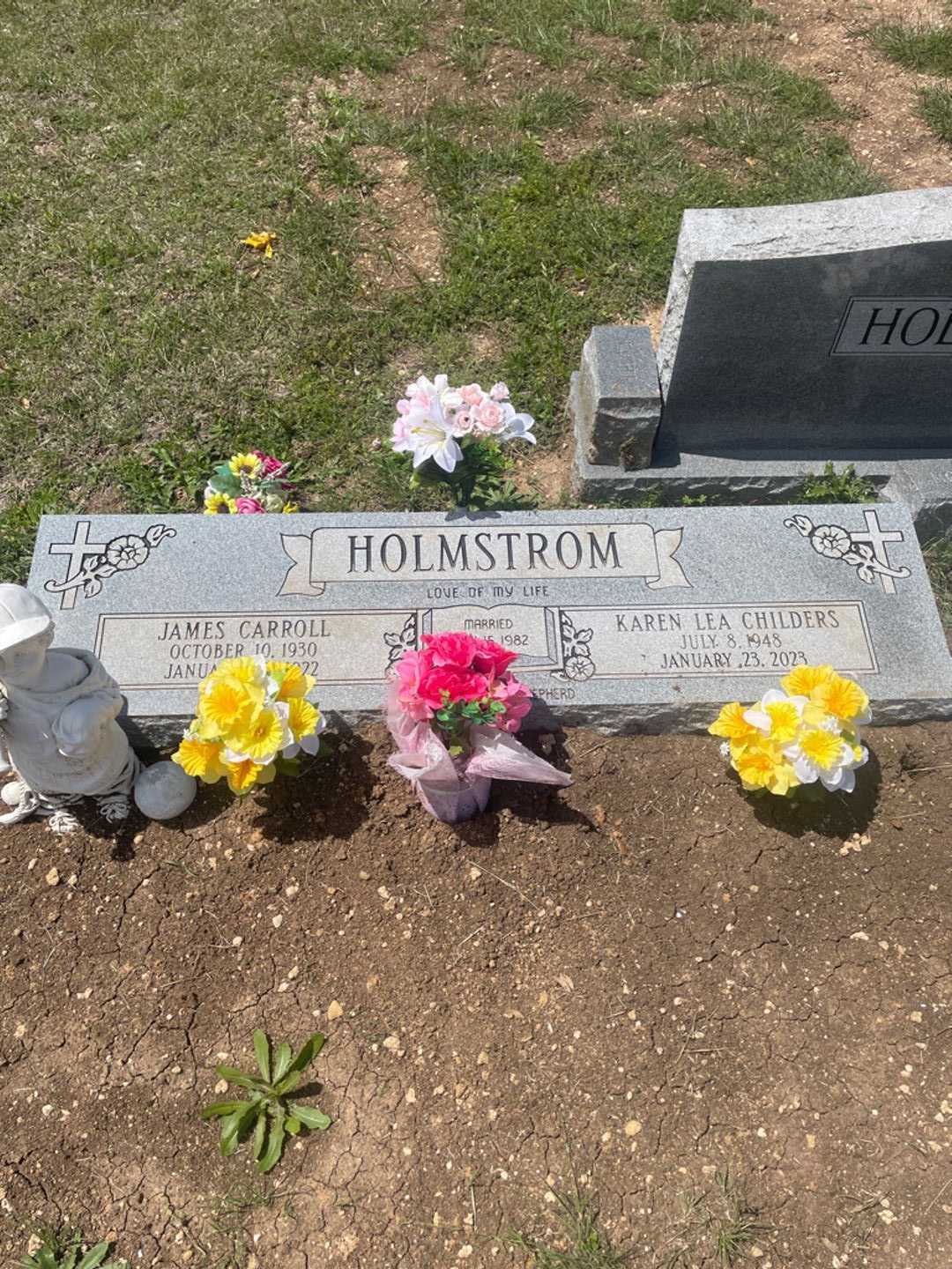 James Carroll Holmstrom's grave. Photo 2