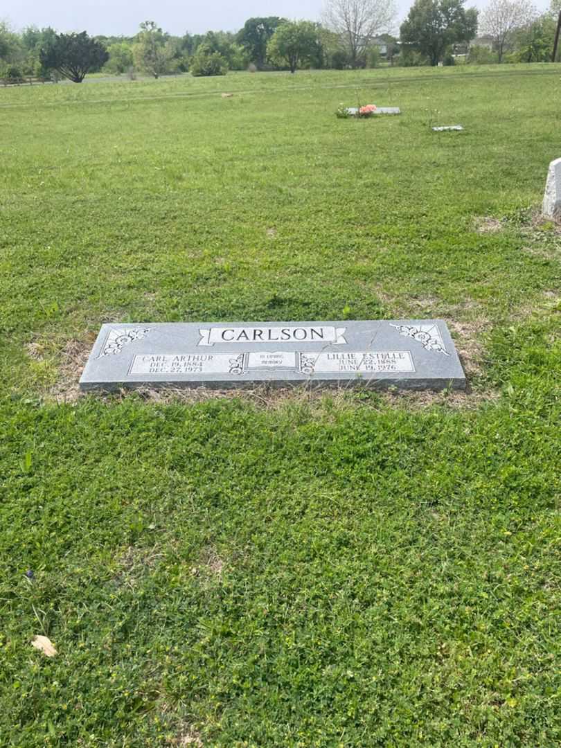 Lillie Estelle Carlson's grave. Photo 1