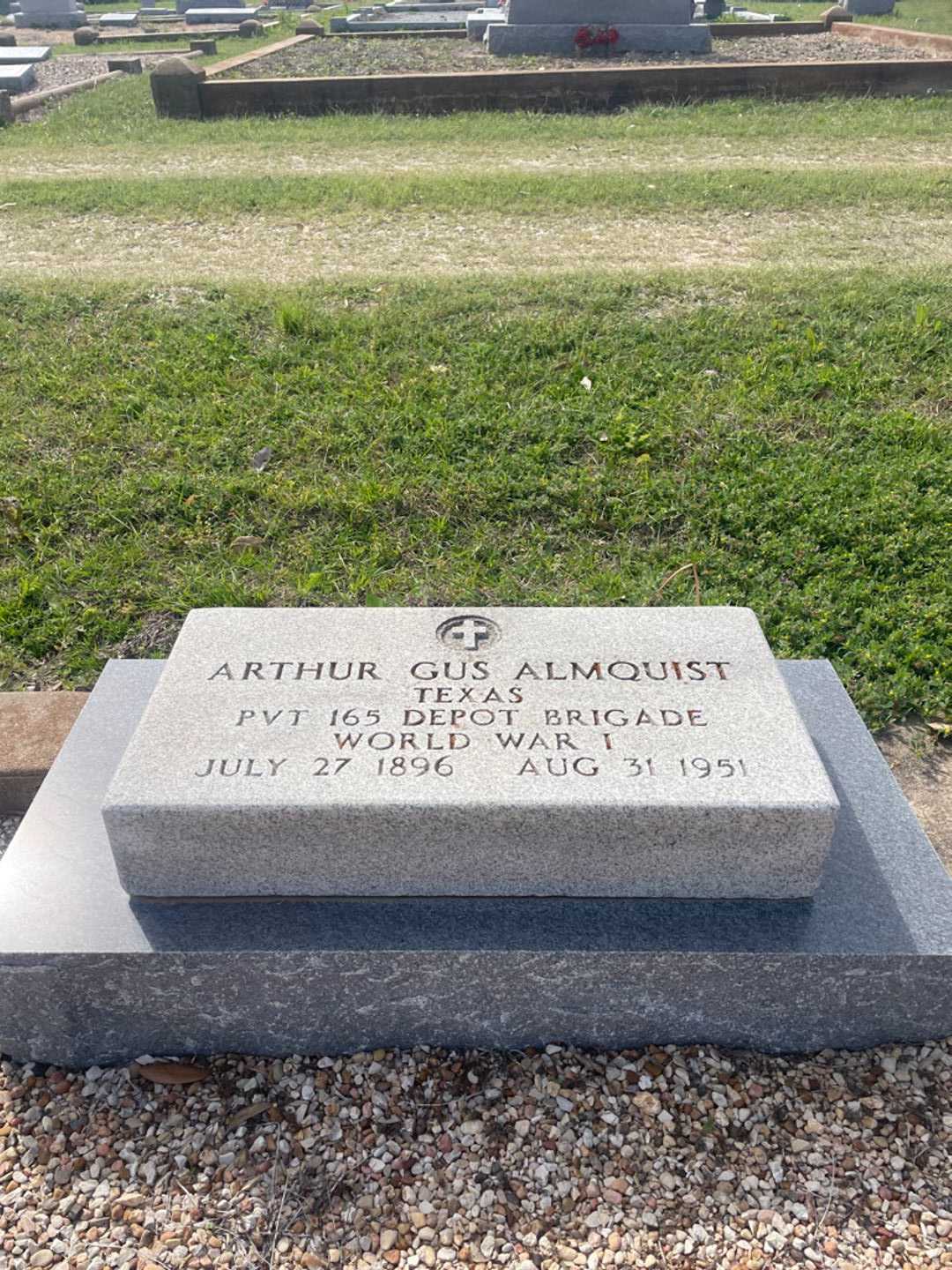 Arthur Gus Almquist's grave. Photo 2