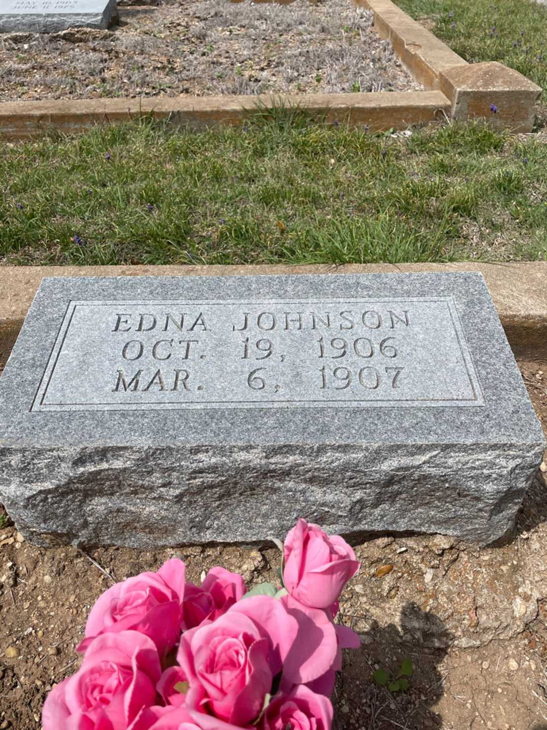 Edna Johnson's grave. Photo 2