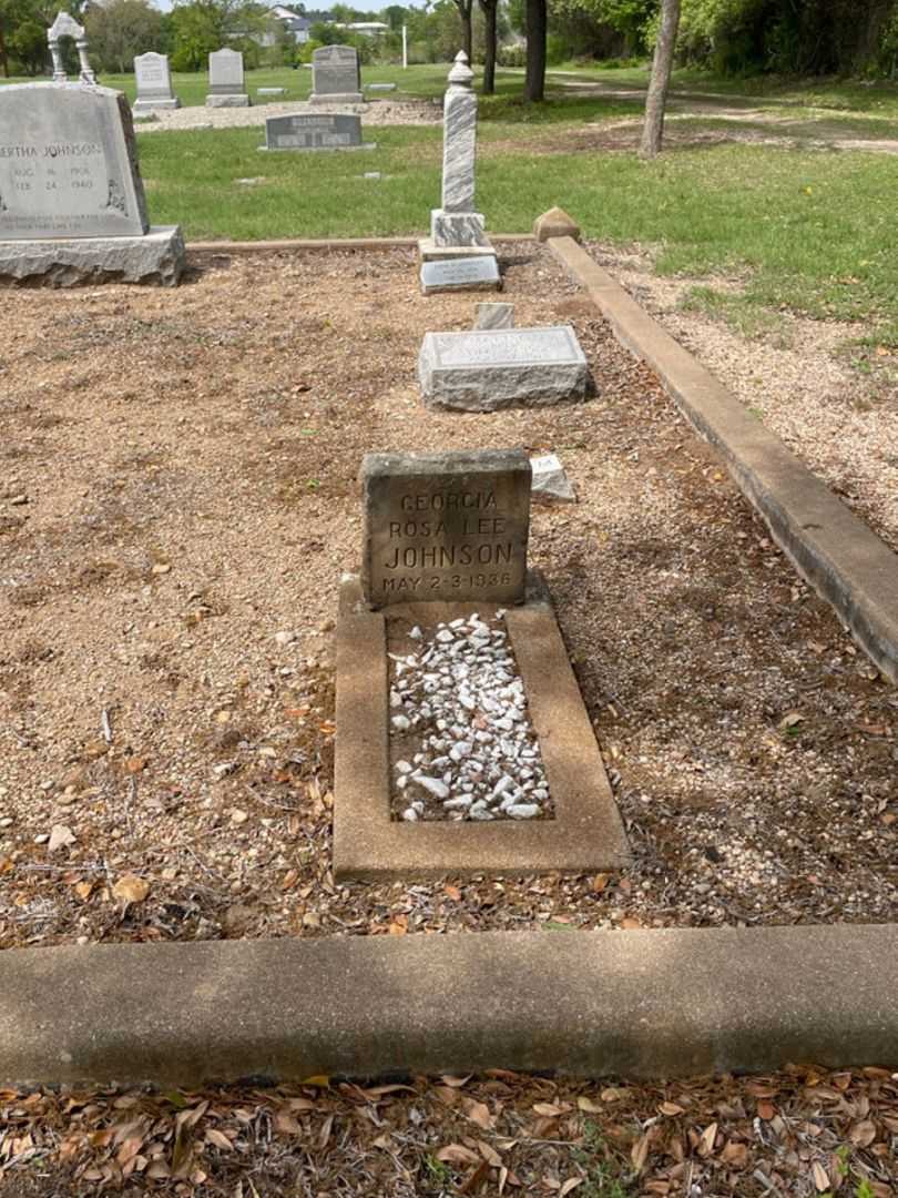 Georgia Rosa Lee Johnson's grave. Photo 1