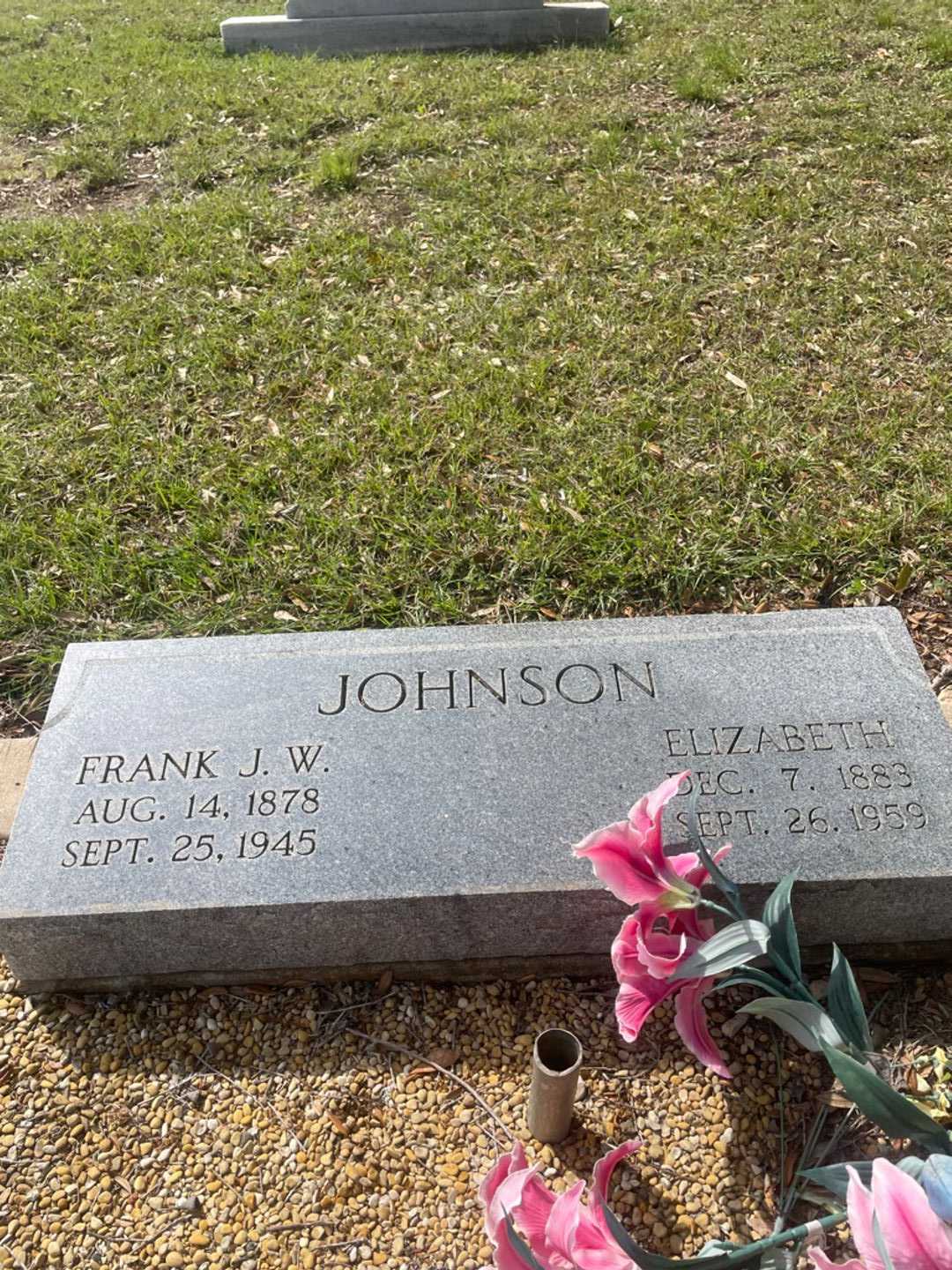 Frank J. W. Johnson's grave. Photo 2