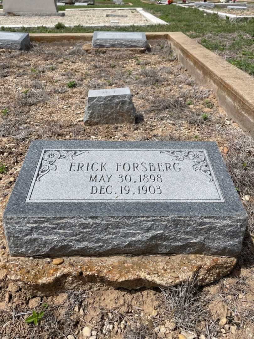 Erick Forsberg's grave. Photo 2