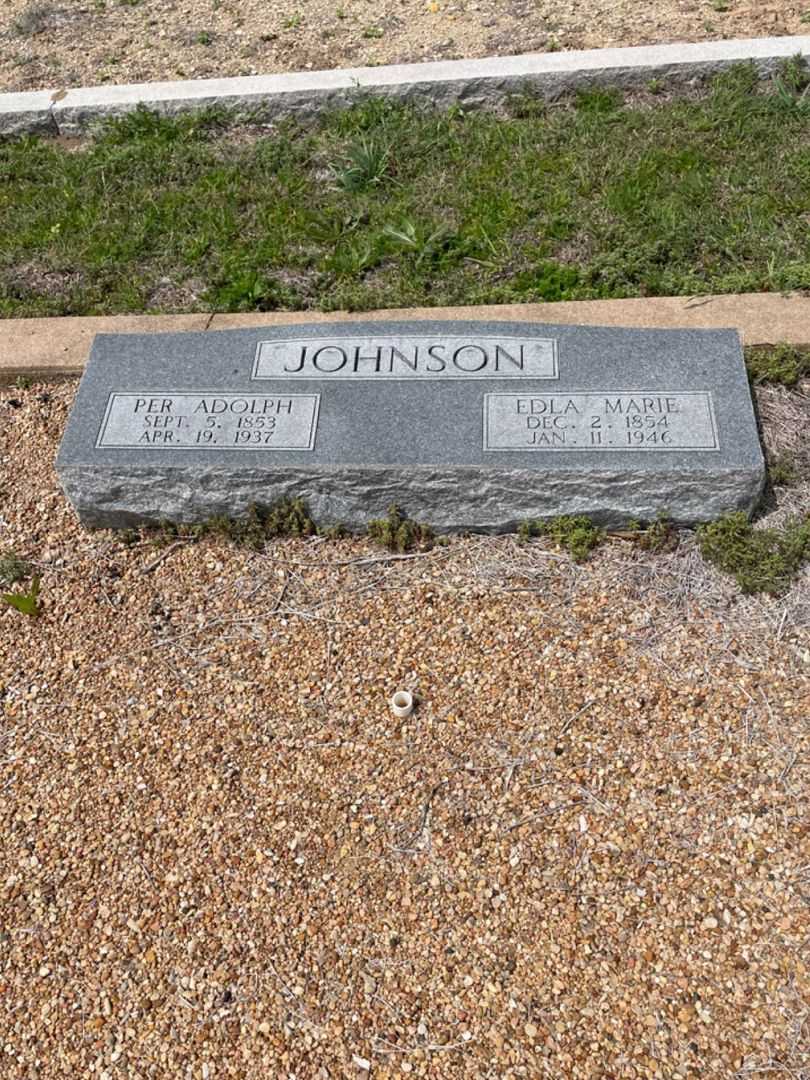 Edla Marie Johnson's grave. Photo 2