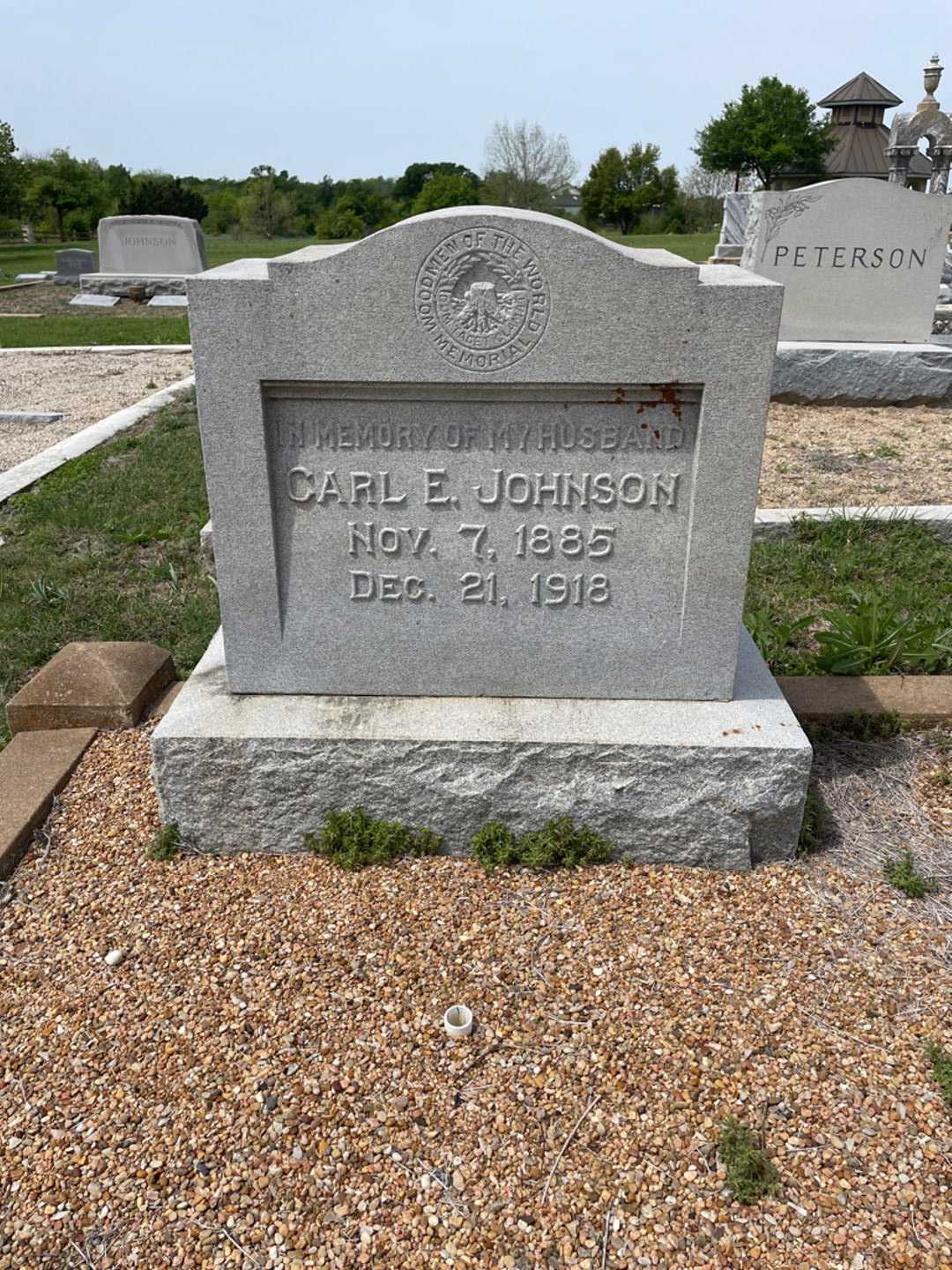 Carl E. Johnson's grave. Photo 2