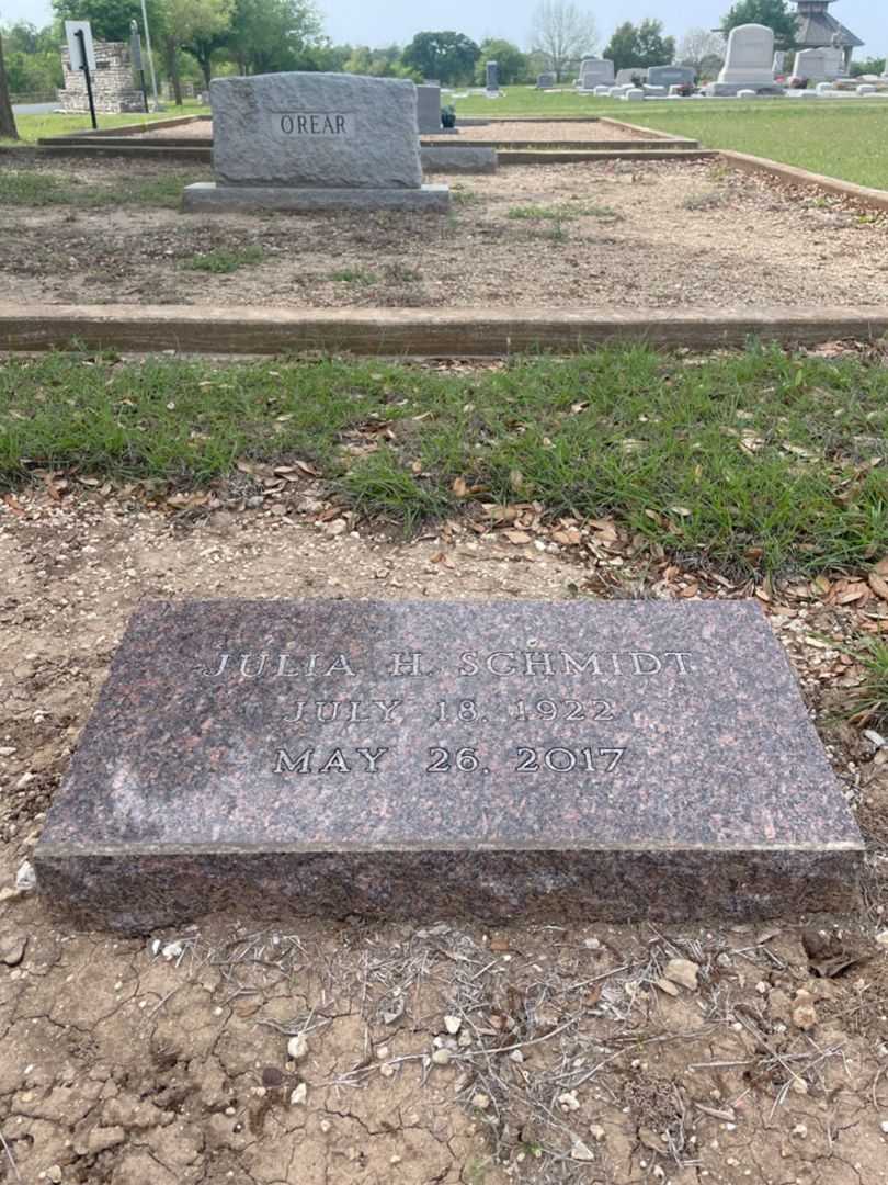 Julia H. Schmidt's grave. Photo 2