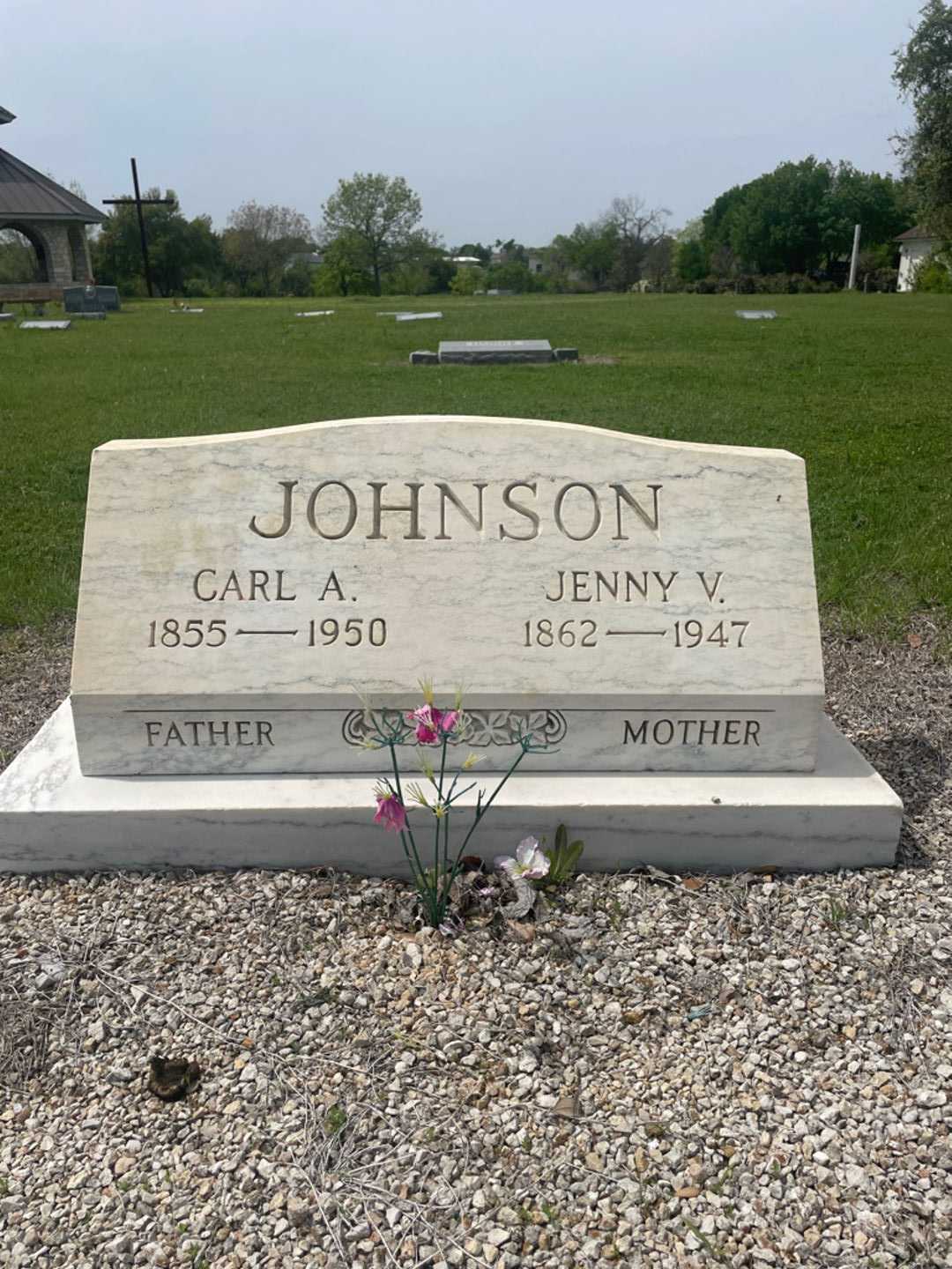 Jenny V. Johnson's grave. Photo 2