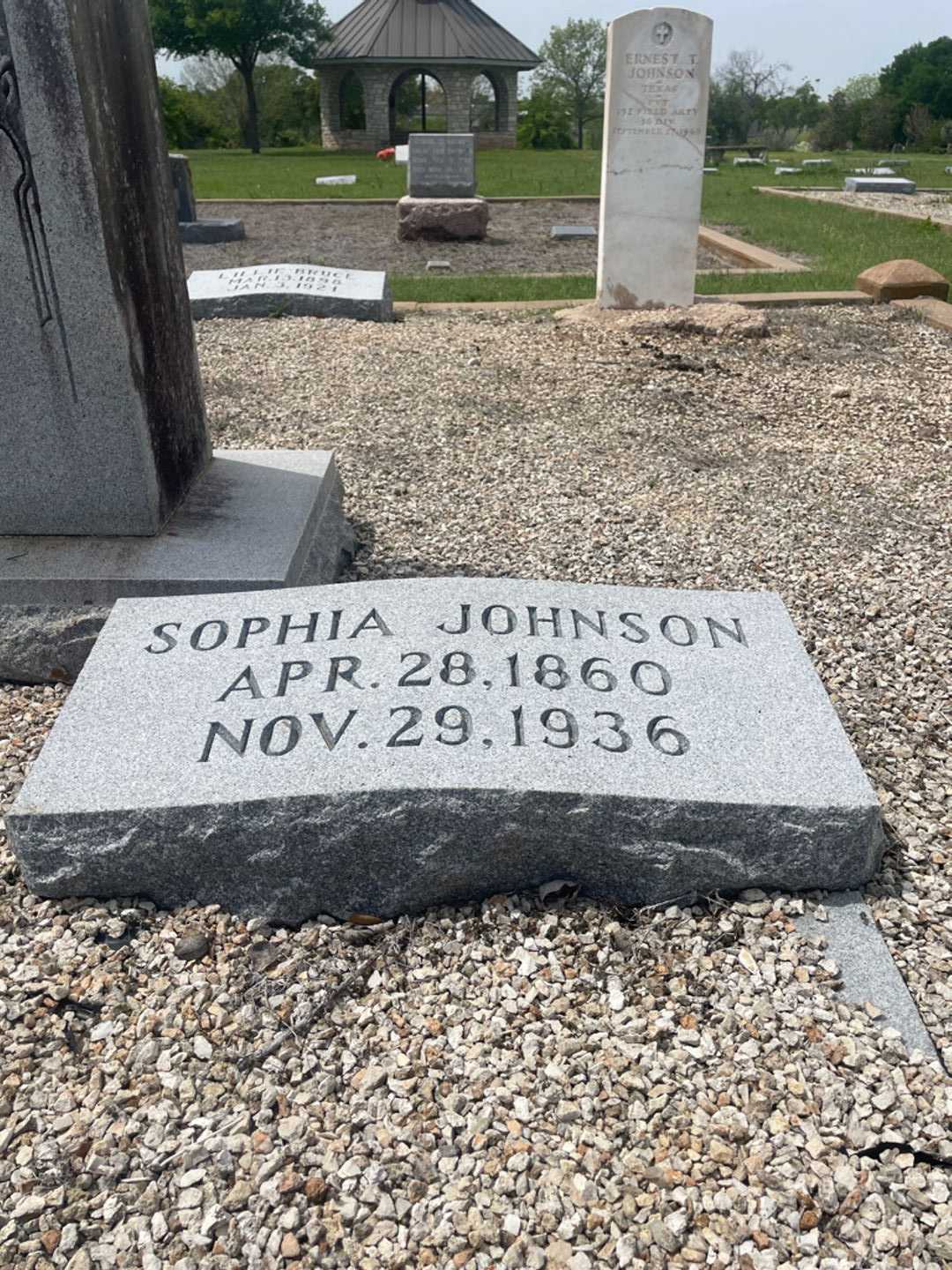 Sophia Johnson's grave. Photo 2