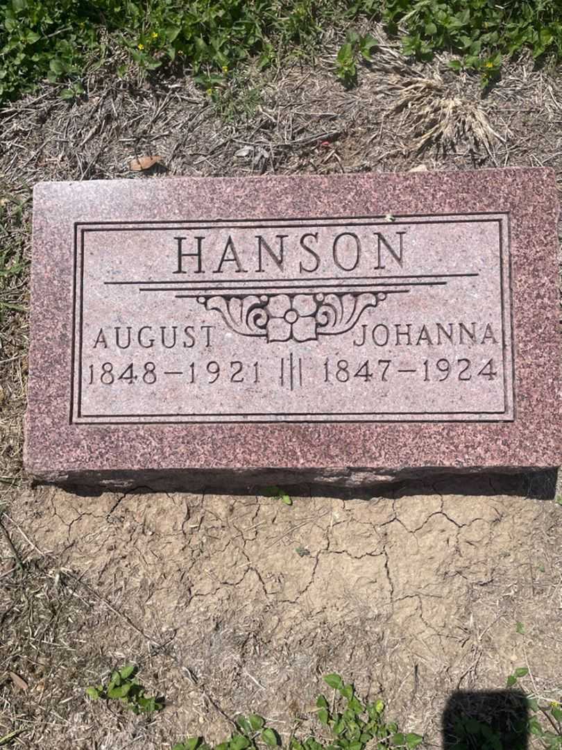 Johanna Hanson's grave. Photo 2