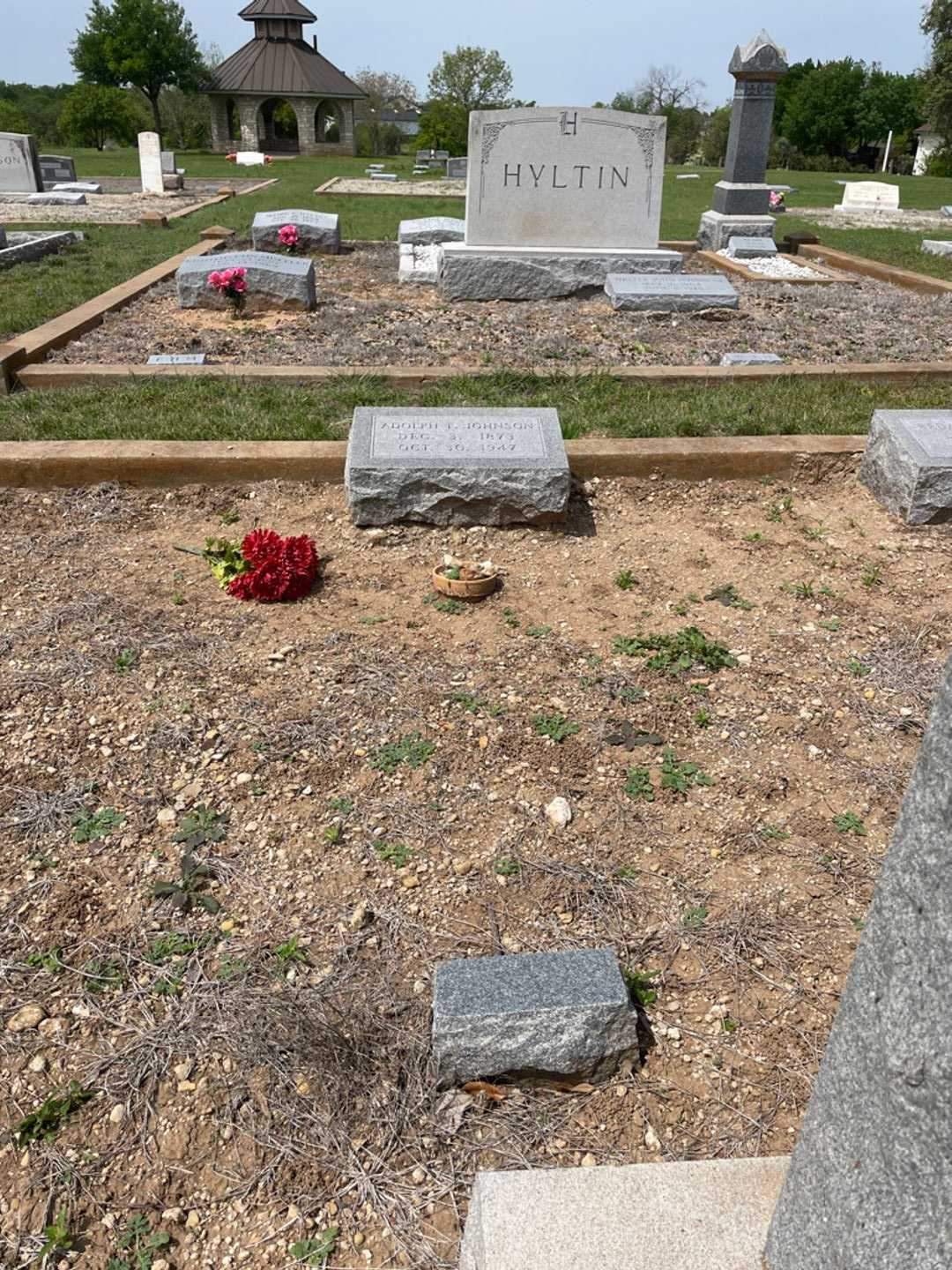 Adolph F. Johnson's grave. Photo 1