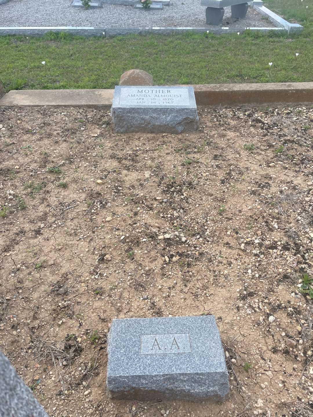 Amanda Almquist's grave. Photo 1