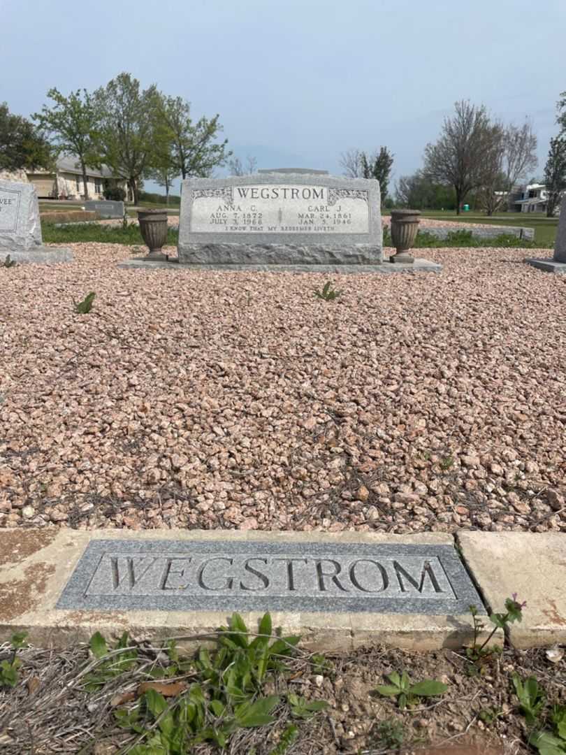 Carl J. Wegstrom's grave. Photo 1