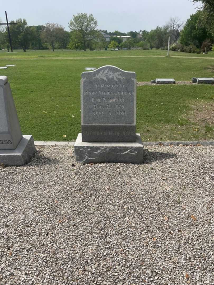 Mary Albida Johnson's grave. Photo 2