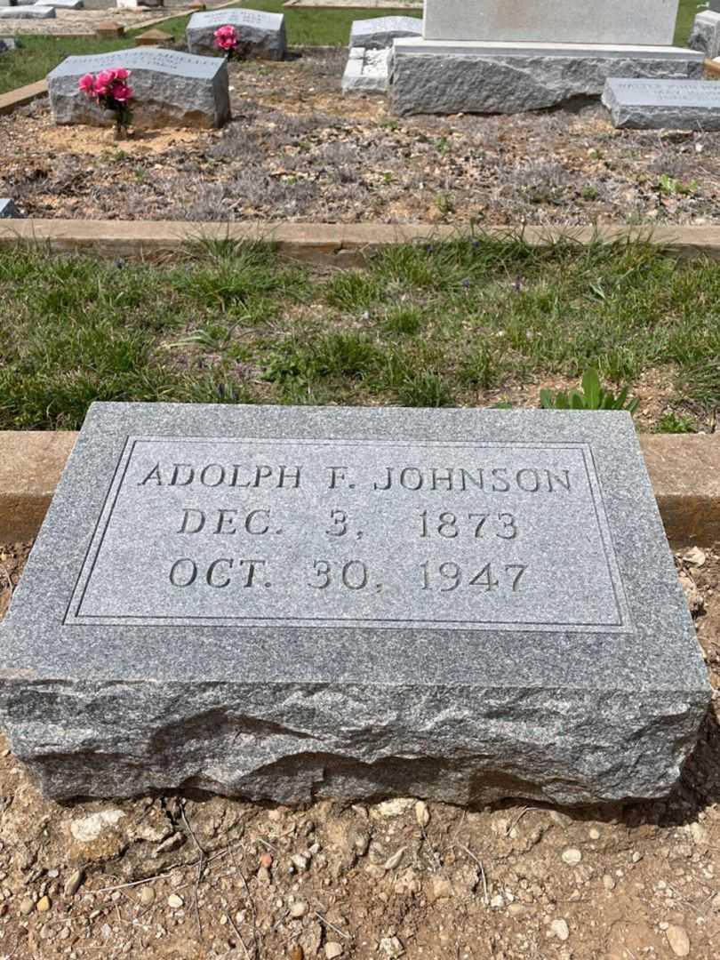 Adolph F. Johnson's grave. Photo 2