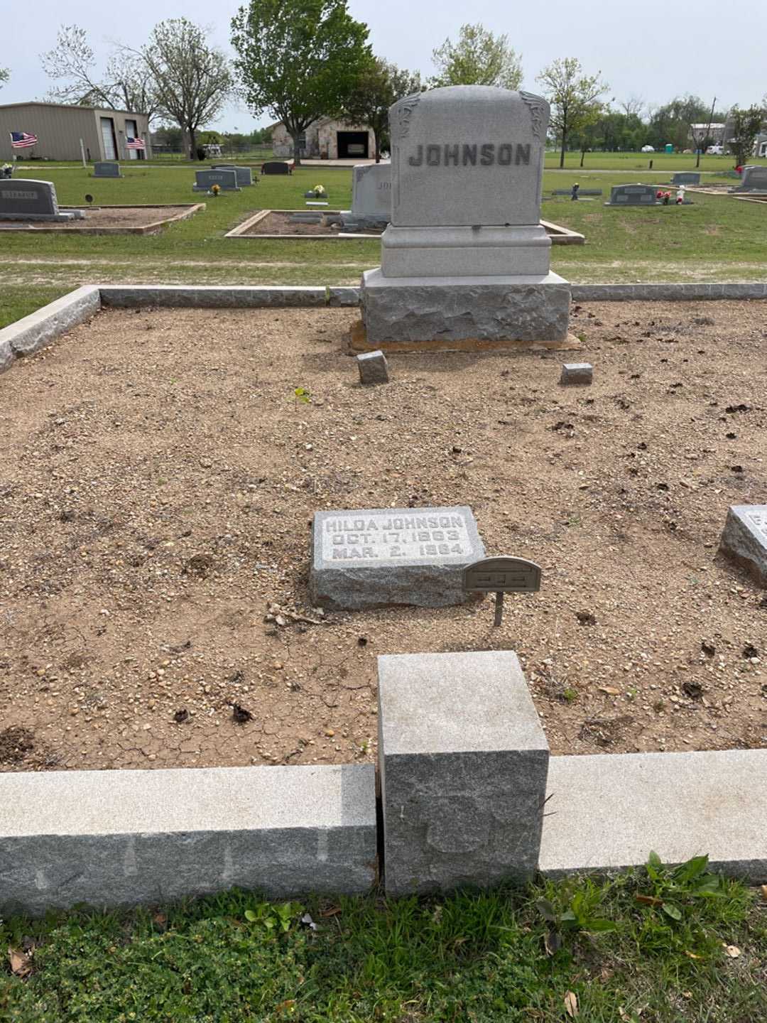 Hilda Johnson's grave. Photo 1