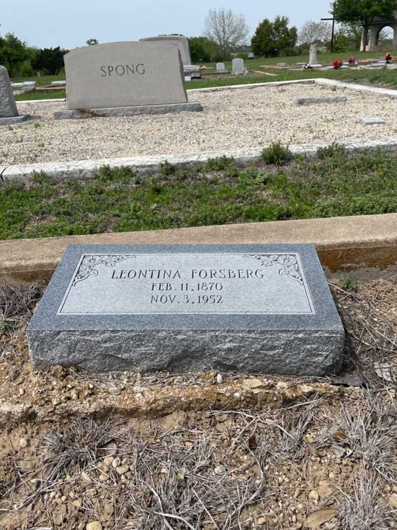 Leontina Forsberg's grave. Photo 2